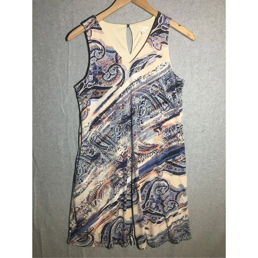 Womens Cato Dress Pastel Multicolored Spring Summer Beachy Watercolor Pretty